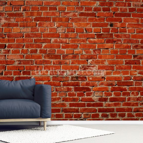 Röd tegelvägg Bakgrund | Wallsauce SE
