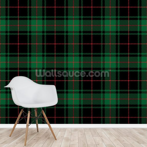 Dark Green Tartan Wallpaper Wallsauce UK