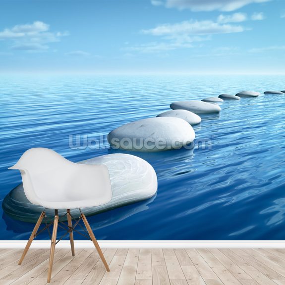 Stepping Stones Wallpaper Mural | Wallsauce US