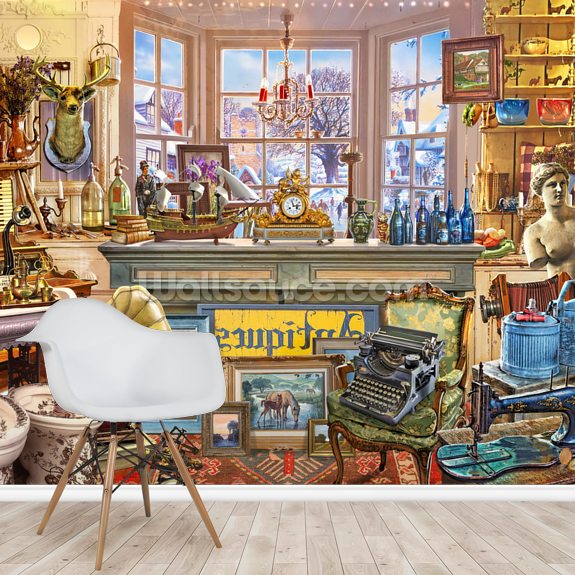 Antique Shop Wall Mural Wallsauce UK