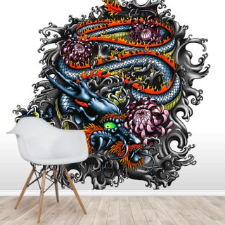Japanese Dragon Wallpaper Wallsauce Au