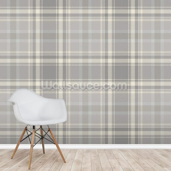 Grey Tartan Wallpaper Wallsauce EU