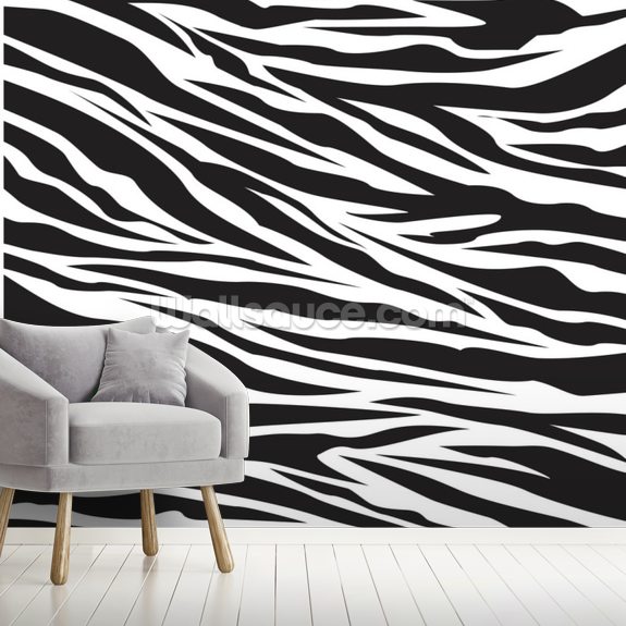Zebra Pattern Wallpaper Mural | Wallsauce US