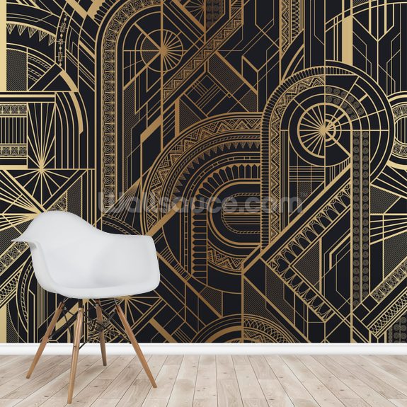 Vintage Geometric Wallpaper Wallsauce UK