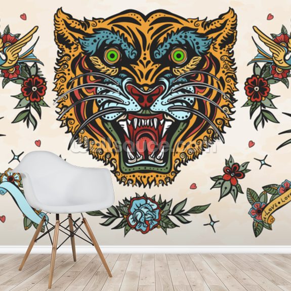 Tiger Tattoo Wallpaper | Wallsauce US