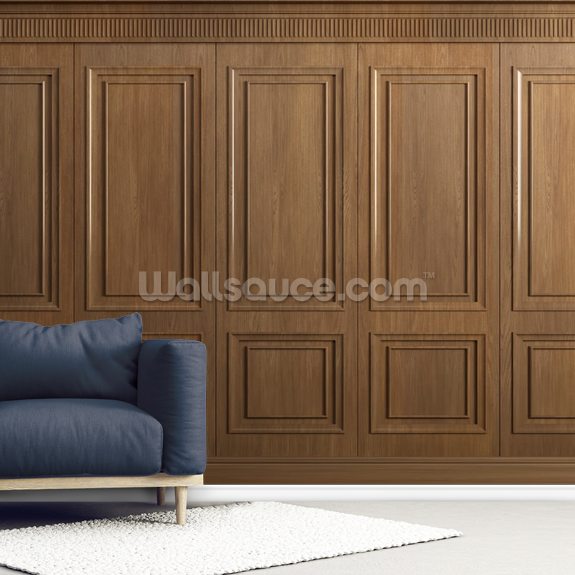 Vintage Oak Wood Panels Wallpaper Wallsauce UK