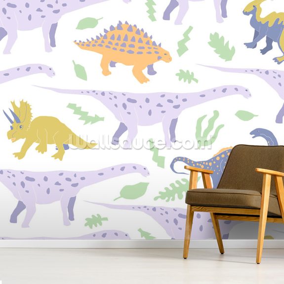 Purple Dinosaurs Wallpaper Wallsauce US