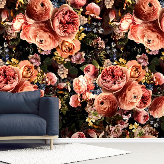 Red Roses Wall Mural Wallsauce UK