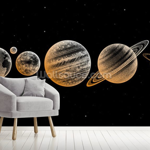 Skyllc® I Pianeti Nello Spazio Adesivi Urali Caera Da Letto Carta Da - Foto 11