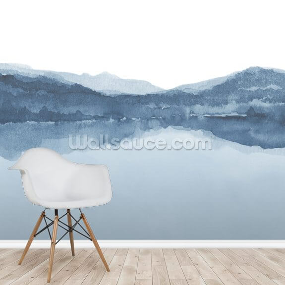 Shades of Blue Scenery Wallpaper Wallsauce UK