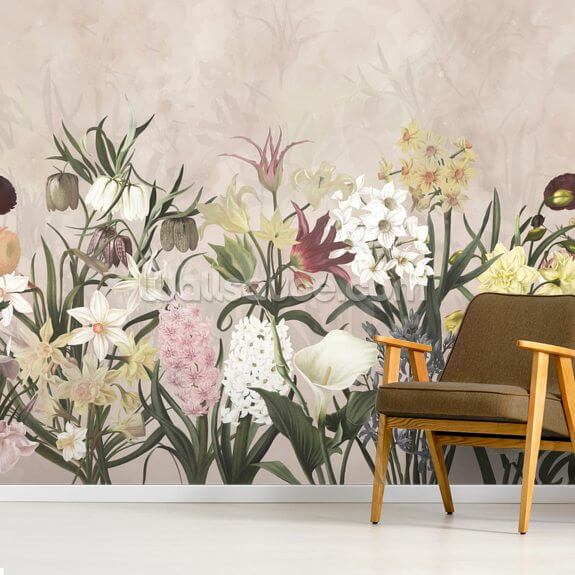 Growing Spring Flowers Wallpaper | Wallsauce US