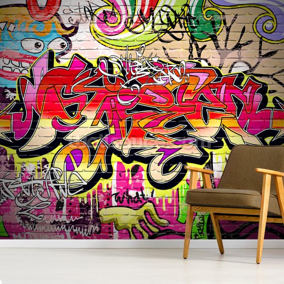 Graffiti Wall Wallpaper Wallsauce Us
