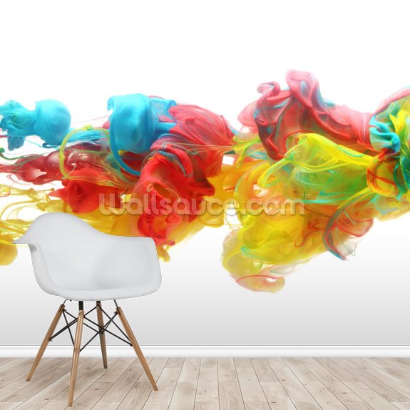 Fluid Rainbow Wallpaper Wall Mural Wallsauce USA
