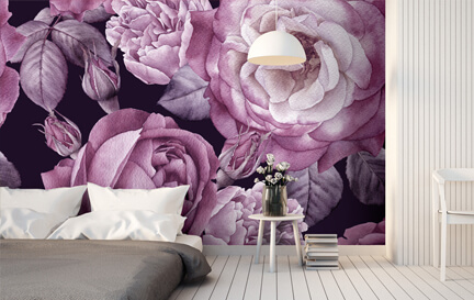 Floral Wallpaper Flower Wall Murals Wallsauce Us,Wooden Modern Wall Showcase Designs For Living Room With Glass