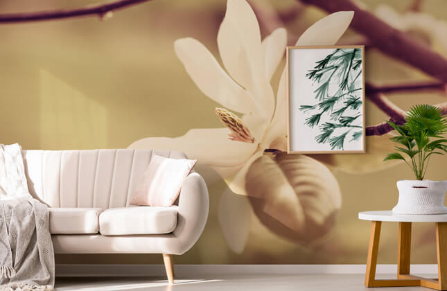 Papel pintado de magnolia