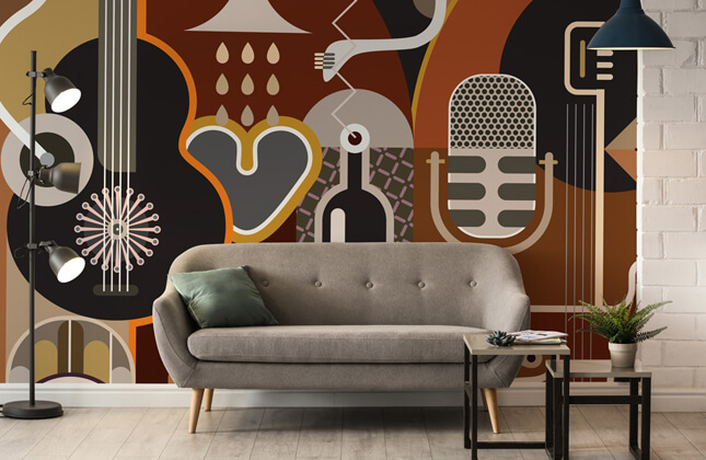 Musical Instrument Wallpaper & Wall Murals | Wallsauce AU Musical Instrument Wallpaper & Wall Murals | Wallsauce AU