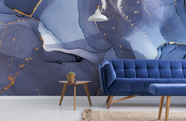 Watercolor Blue Grey Cloud Wallpaper Anewall Mural Wallpapers