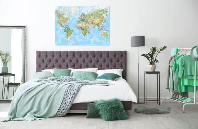 World Map Metal Prints