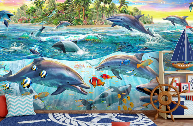 Papel pintado de peces y murales de vida marina | Wallsauce ES