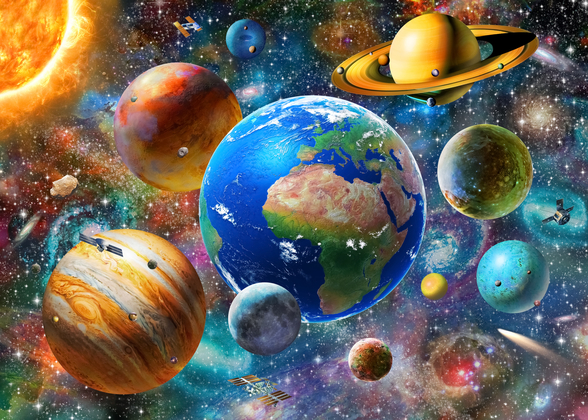 The Solar System Wall Mural | Wallsauce US