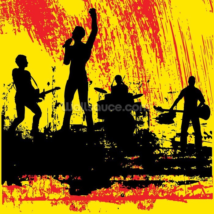 Rock Band Wallpaper Mural  Wallsauce UK