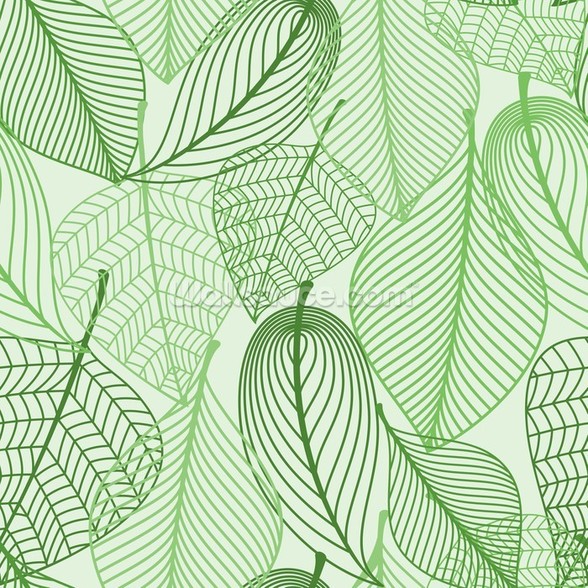 Green Leaves Wallpaper | Wallsauce UK