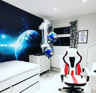 space mural in boys bedroom space mural in boys bedroom