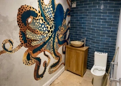 octopus mural in bathroom octopus mural in bathroom