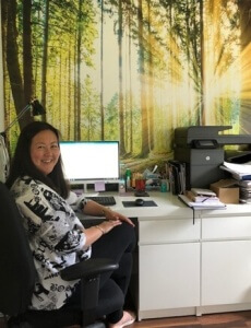 forest mural in home office forest mural in home office