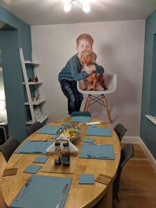 custom photo wallpaper in dining room custom photo wallpaper in dining room