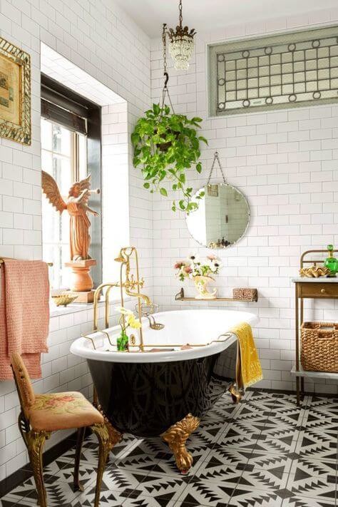 white bathroom with colourful accessories bathroom ideas 2022