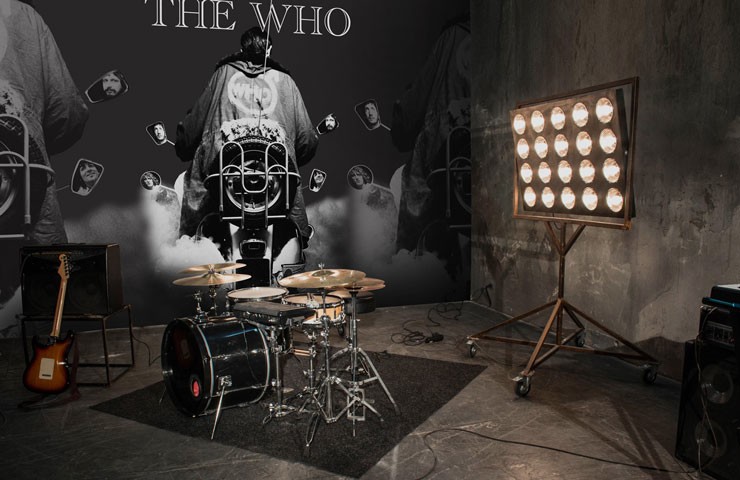 the who grey motorbike wallpaper in band practice room