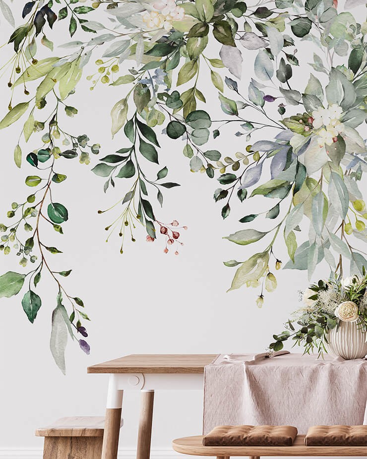 botanical dining area for kitchen remodel
