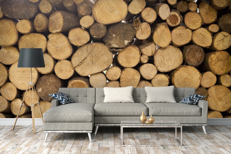 Log effect wallpaper