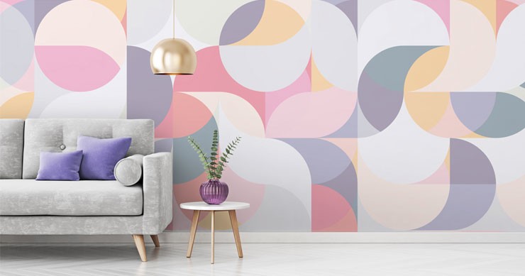 pastel-geometric-wallpaper-in-living-room