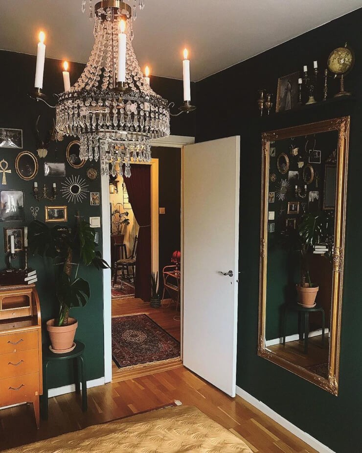 Maximalist vintage living room