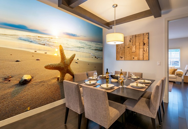 Beach-wall-mural-in-dining-kitchen