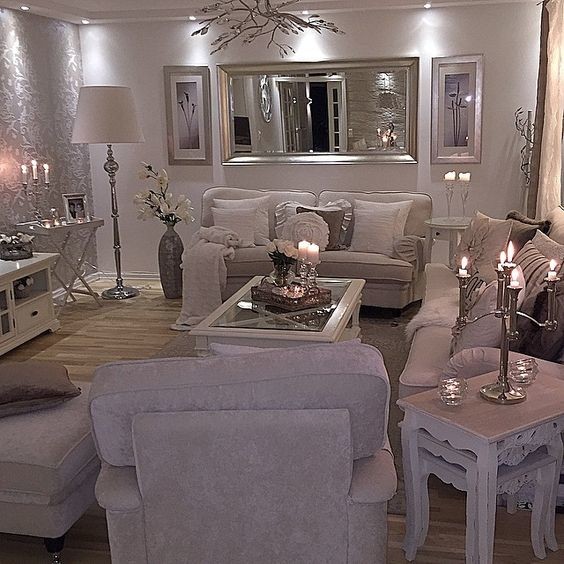 silver glamorous cosy lounge