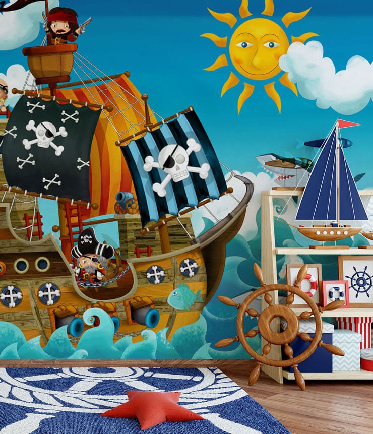 pirate-mural-in-kids-room
