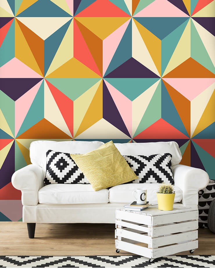 geometric colourful wallpaper
