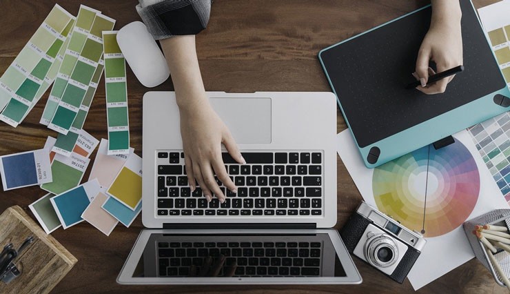 Person working at desk