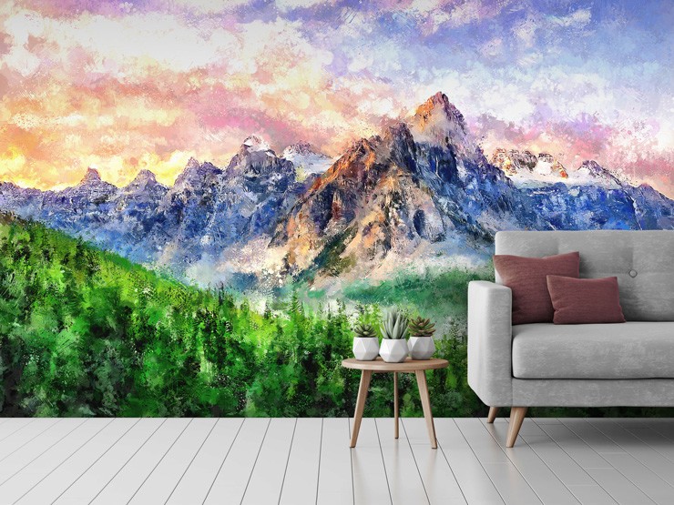 Landscape mural in lounge by Tenyo Marchev