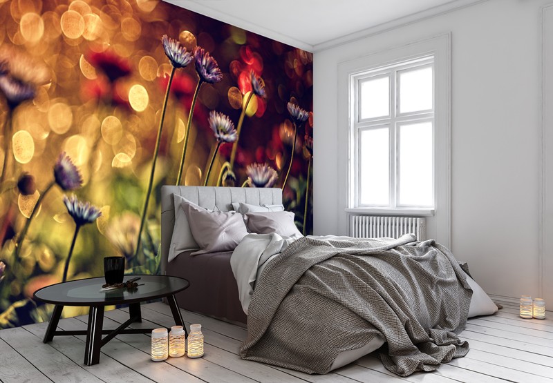 Flower-mural-in-bedroom