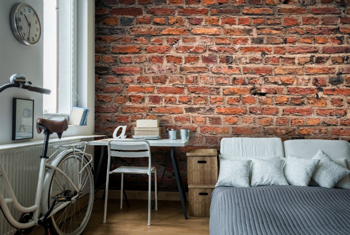 2017 Home decor trends, brick wall and terracotta industrial trend