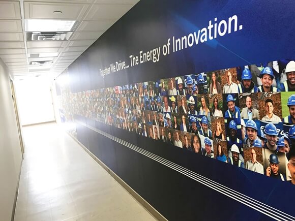 corridor wallpaper in business