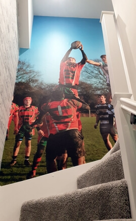 rugby photo turned into wallpaper