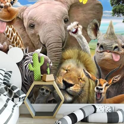 animal selfie mural by Howard Robinson