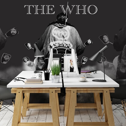 the who wallpaper in office