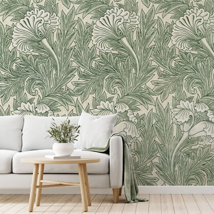 green floral design by morris