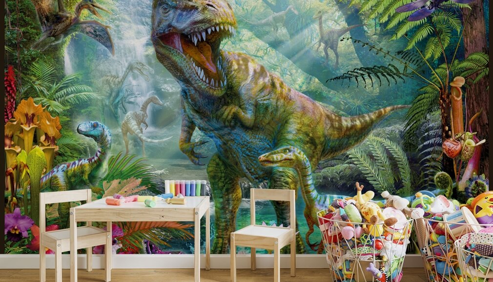 Featured image of post Boys Room Dinosaur Wall Mural Video shows a dinosaur mural in progress